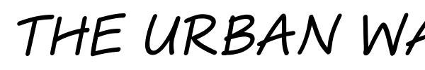 The Urban Way font preview